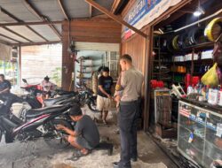 Datangi Bengkel Motor, Polsek Bukit Batu Edukasikan Larangan Knalpot Brong