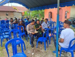 Sambangi Warga Marang, Bhabinkamtibmas Polsek Bukit Batu Ajak Jaga Kerukunan Masyarakat