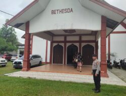 Polsek Sabangau Amankan Ibadah Paskah di Gereja Bethesda, Ratusan Jemaat Beribadah Aman