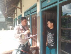 Sambangi Barak dan Pemukiman, Polsek Pahandut Ingatkan Masyarakat Waspada Curanmor 