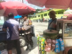 Cegah Premanisme, Polsek Bukit Batu Patroli Harkamtibmas di Pasar Rakyat Tangkiling