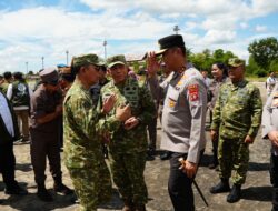 Kapolda Kalteng Sambut Kedatangan Kunjungan Kerja Menhan dan Tim Satgas PKH di Bumi Tambun Bungai