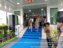 Satpamobvit Polresta Palangka Raya bantu Amankan Kedatangan dan Keberangkatan Menhan RI di Bandara Tjilik Riwut