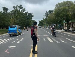 Demi Keselamatan Pelajar, Satsamapta Polresta Palangka Raya Atur Arus Lalin saat Jam Masuk Sekolah