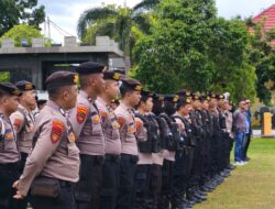 Polresta Palangka Raya Gelar Apel Kesiapan Pam Aksi Damai di Polda Kalteng 