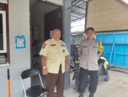Perkuat Soliditas Segi Keamanan, Piket Polsek Sabangau Sambangi Satpam Gudang SKK