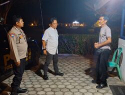 Sambangi Pos Satpam Rungan Sari Subud, Polsek Bukit Batu Perkuat Sinergi Keamanan