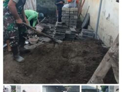 Wujud Kepedulian, Babinsa Garum Turun Tangan Bantu Pembuatan MCK Warga