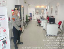 Antisipasi Gangguan Kamtibmas, Satpamobvit Polresta Palangka Raya Amankan Sejumlah Kantor Bank