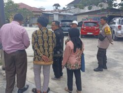 Bhabinkamtibmas Polsek Pahandut Dampingi Pengembalian Batas Tanah LPTQ di Langkai