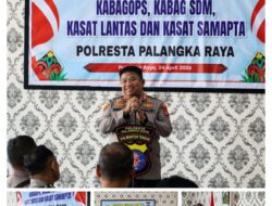 Kenal Pamit Pejabat Utama, Ini Pesan Kapolresta Palangka Raya