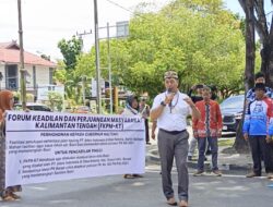 FKPM-KT Gelar Aksi Demo Tuntut Penutupan Jalan Hauling PT. Adaro Indonesia di Barsel, dan Lahan Itu Segera Dieksekusi