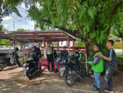 Sambangi Pangkalan Ojol dan Kantor PDAM, Polsek Pahandut Sampaikan Pesan Kamtibmas Saat May Day