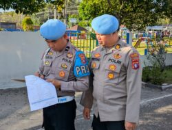 Waspers Apel Satfung, Kasipropam Polresta Palangka Raya Pimpin Pengecekan Absensi Personel