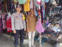 Patroli Dialogis di Pasar Besar, Personel Polsek Pahandut Jaga Keamanan Aktivitas Warga