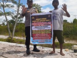 Polsek Pahandut Terus Gencarkan Sosialisasi Stop Karhutla