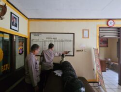 Pemeriksaan Alat Inventaris di Polsek Bukit Batu Dilaksanakan Anggota Jaga