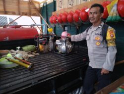 Cegah Karhutla, Bhabinkamtibmas Pahandut Seberang Cek Peralatan BPK dan Sosialisasi ke Warga