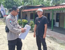 Sambangi Warga Banturung, Polsek Bukit Batu Gencarkan Sosialisasi Larangan Karhutla