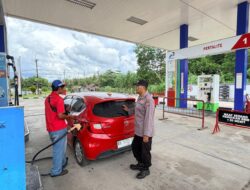 Di Akhir Pekan, Polsek Sabangau Patroli ke SPBU Kalampangan
