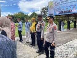 Satpamobvit Polresta Palangka Raya Jaga Keamanan Keberangkatan Sekretaris Kedutaan Vatikan