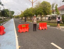 Jaga Kamseltibcar Wilkum, Satlantas Polresta Palangka Raya Atur Arus Lalin di Area Padat Pengendara