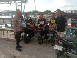 Polsek Pahandut Sampaikan Pesan Kamtibmas saat Sambangi Pelabuhan Rambang