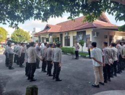 Saat Apel, Kapolsek Pahandut Sampaikan Atensi Pimpinan