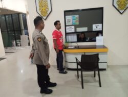Datangi Pos Jaga RSUD Kota dan BRI Unit Kalampangan, Polsek Sabangau Sosialisasikan Layanan 110 Polri