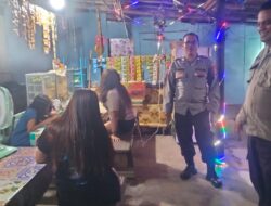 Jaga Keamanan Libur Nasional, Patroli Polsek Bukit Batu Kunjungi Warung Kopi di Tumbang Tahai