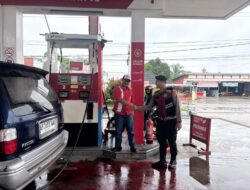 Hadir di SPBU, Satsamapta Polresta Palangka Raya Sharing Kamtibmas