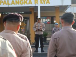 Siapkan Tugas Akhir Pekan, Polresta Palangka Raya Gelar Apel Pagi di Markas Komando
