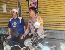 Sambangi Pasar Besar, Bhabinkamtibmas Polsek Pahandut Imbau Waspada Kriminalitas dan Premanisme