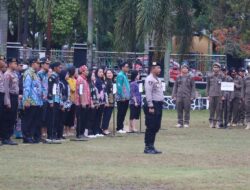 Peringati HUT Ke-68 Provinsi Kalteng dan Harkitnas Ke-118, Personel Polresta Palangka Raya Ikuti Upacara di Kantor Wali Kota