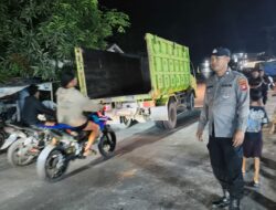 Di Sekitar Pasar Rakyat Takaras, Polsek Rakumpit Jamin Kamseltibcarlantas