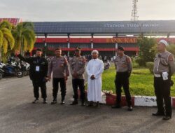 Amankan Sholat Idul Adha di Tuah Pahoe, Personel Polresta Palangka Raya Siaga Jaga Kekhusyukan Jamaah