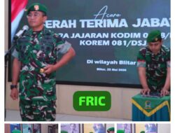 Pimpin Sertijab Danramil dan Perwira Staf, Dandim 0808/Blitar Tekankan Optimalisasi Kinerja Satuan