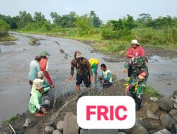 Demi Kelancaran Irigasi Pertanian, Babinsa Kamulan Dampingi Pembersihan Sungai Sodetan Kaliputih 