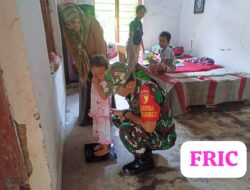 Cegah Stunting, Babinsa Tawangrejo Bersama Nakes Cek Kesehatan Balita Di Dusun Bendolowo