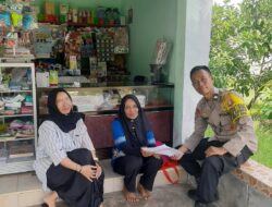 Demi Kemitraan, Bhabinkamtibmas Polsek Pahandut Hampiri Rumah Warga Kader Posyandu Mawar