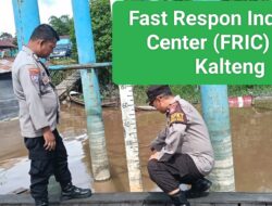 Cek Debit Air Sungai Rungan, Polsek Bukit Batu Imbau Warga Waspada