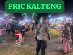 Cegah Premanisme, Patroli Polsek Bukit Batu Sambangi Wahana Pasar Malam di Lapangan Gelora Banturung