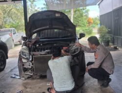 Datangi Bengkel Mobil, Polsek Rakumpit Imbau Warga Selalu Waspada Curanmor