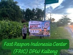 Satlantas Polresta Palangka Raya Pasang Spanduk Keselamatan di Jalur Rawan Kecelakaan