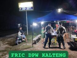 Di Warung Warga di Tumbang Tahai, Anggota Polsek Bukit Batu Sampaikan Pesan Kamtibmas