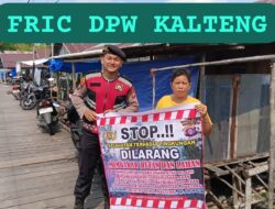 Satsamapta Polresta Palangka Raya Sosialisasikan Larangan Karhutla di Wilayah Petuk Katimpun