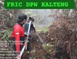 Satgas Polresta Palangka Raya Gerak Cepat Padamkan Karhutla di Kawasan Jalan Saluang Belum 